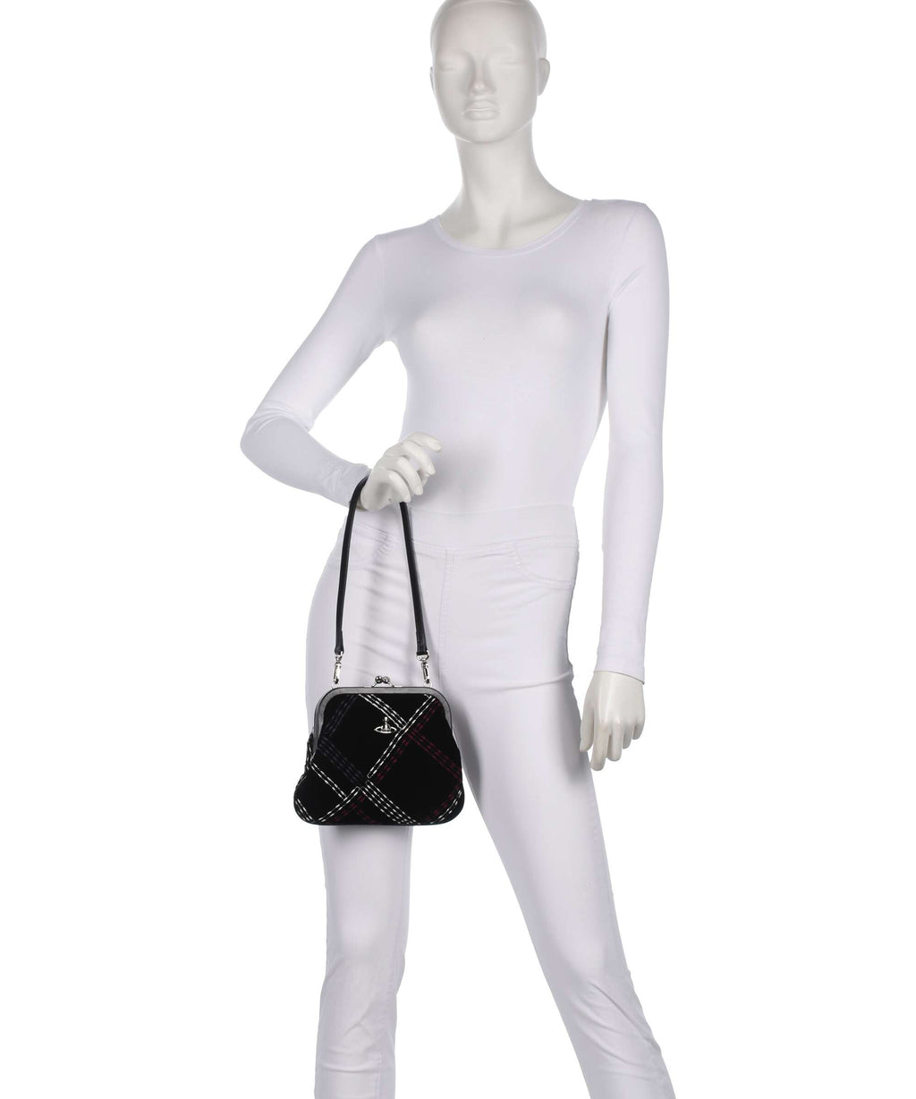 Vivienne Westwood Vivienne Velvet Check Shoulder bag black/multicolor