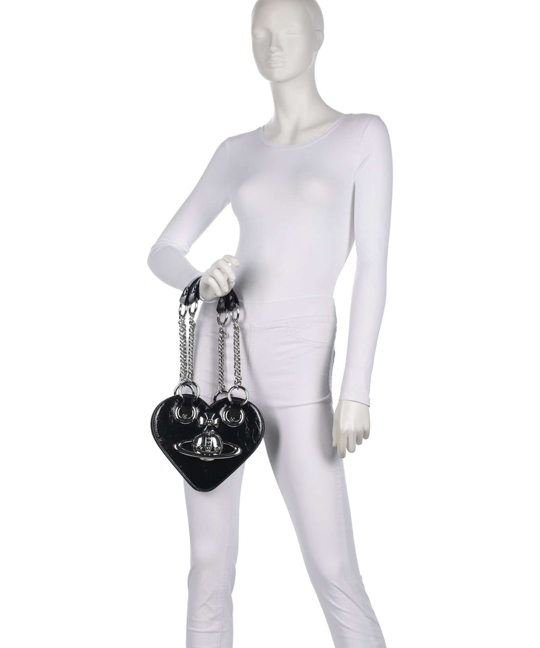 Vivienne Westwood Juliet Heart Naplak Handbag black