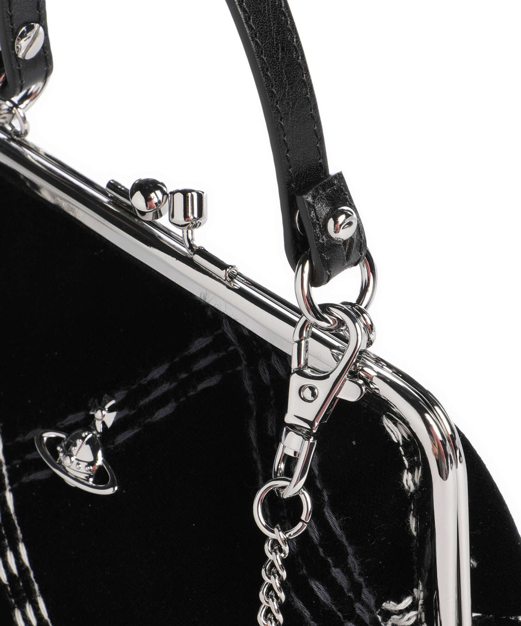 Vivienne Westwood Granny Frame Velvet Check Handbag black/multicolor