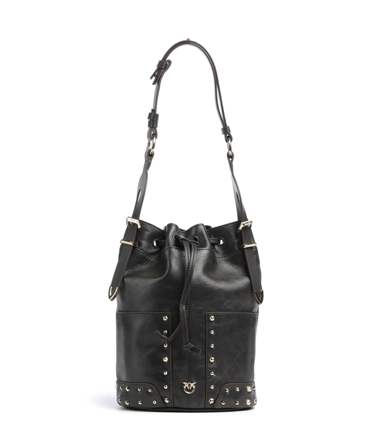 Pinko Mini Bucket bag dark brown/gold