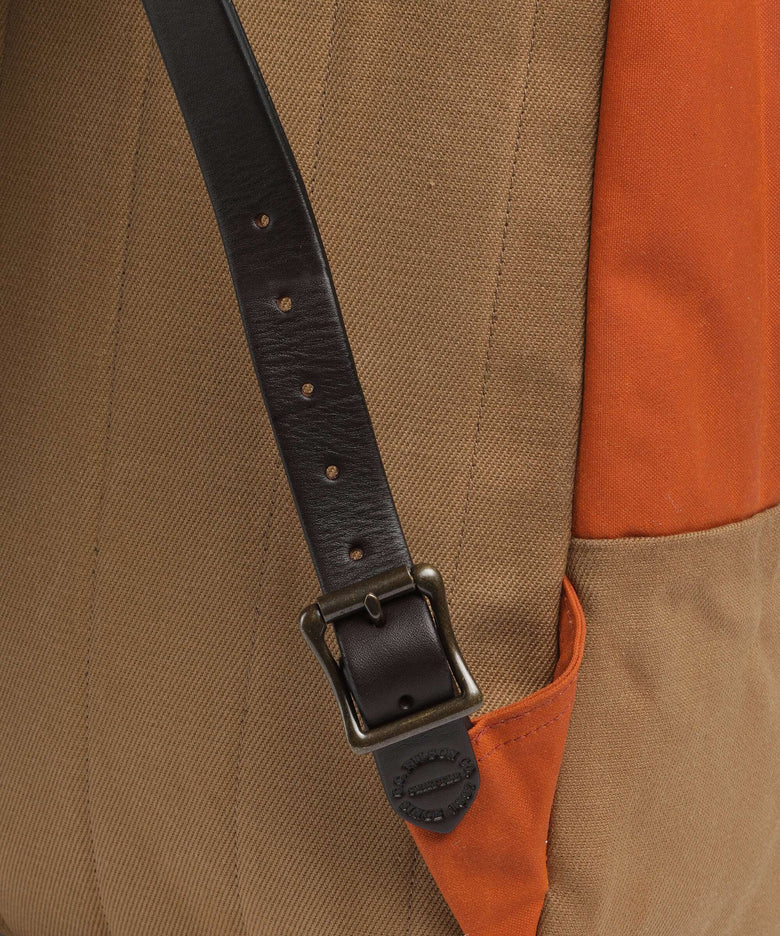 Filson Oil Finish Tin Cloth Journeyman Backpack rust