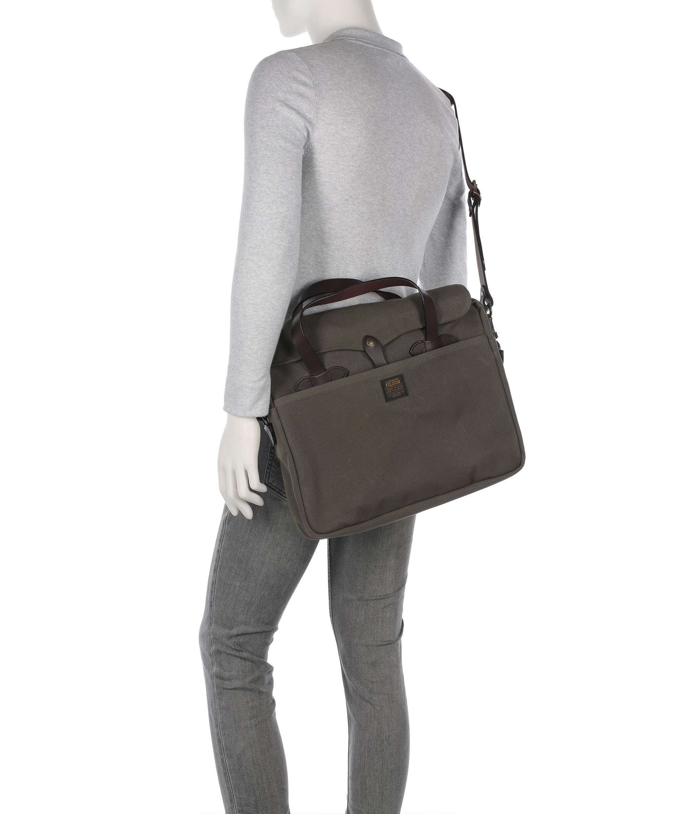 Filson Luggage Twill Briefcase otter green