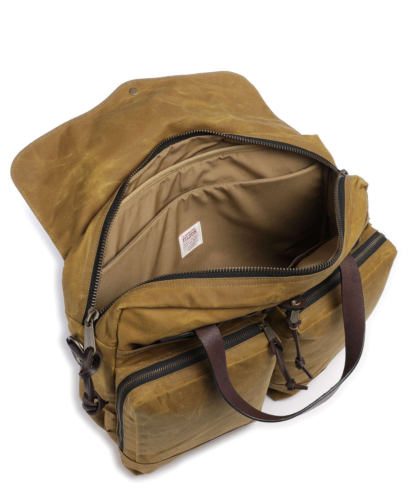 Filson Tin Cloth 24 Hour Briefcase dark tan