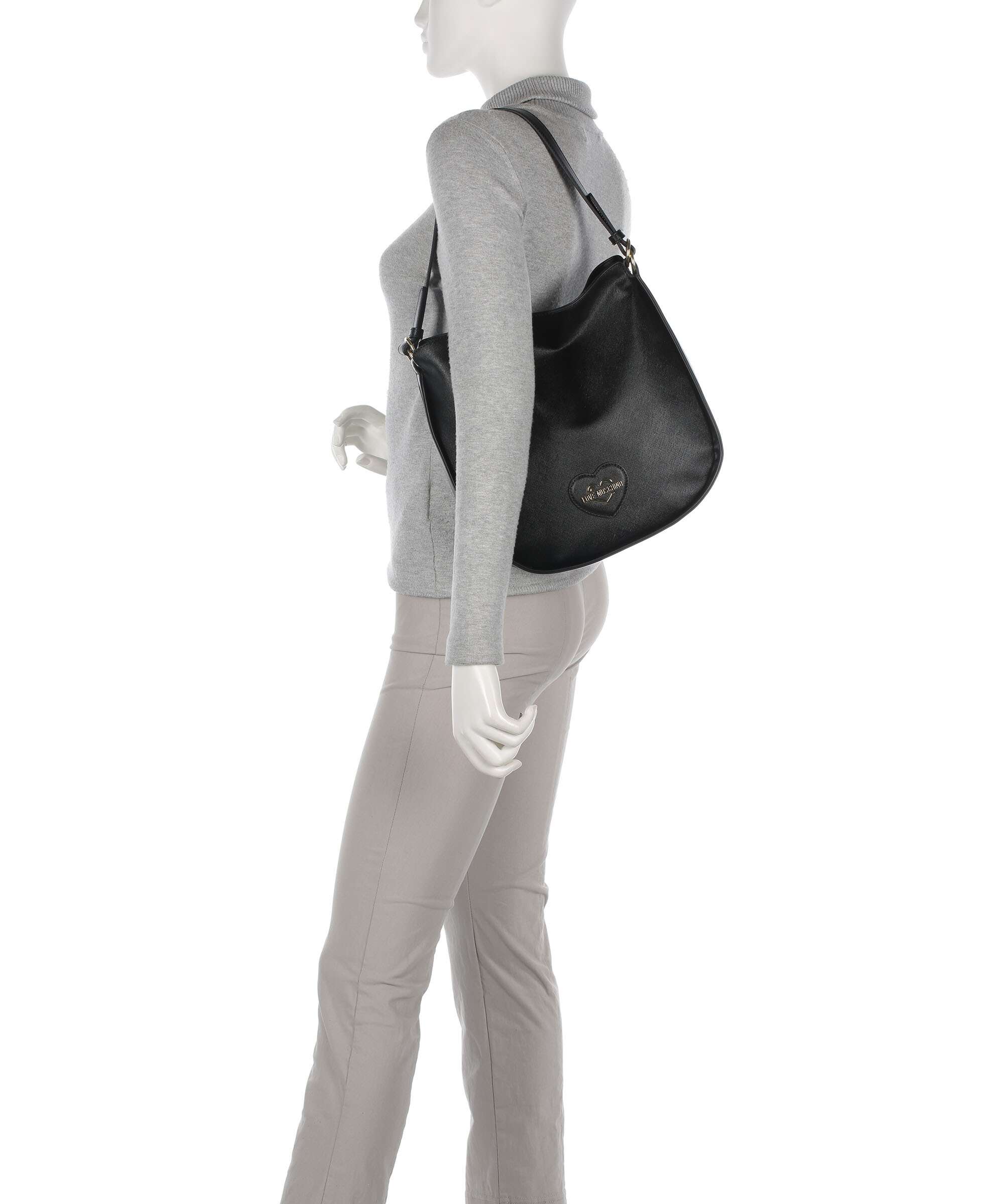 Love Moschino Sweet Heart Hobo bag nero
