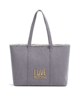 Love Moschino Denim Icon Cabas light blue