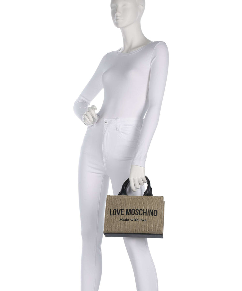 Love Moschino Cargo Canvas Handbag black/gold