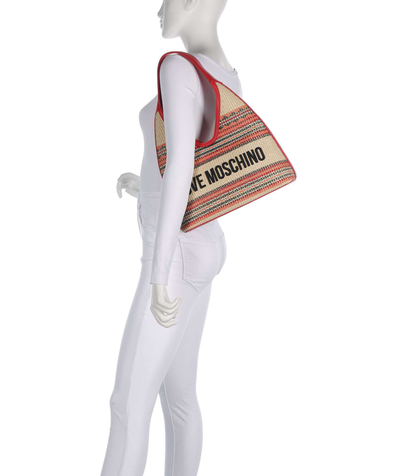 Love Moschino Sunset Stripes Hobo bag multicolour/red