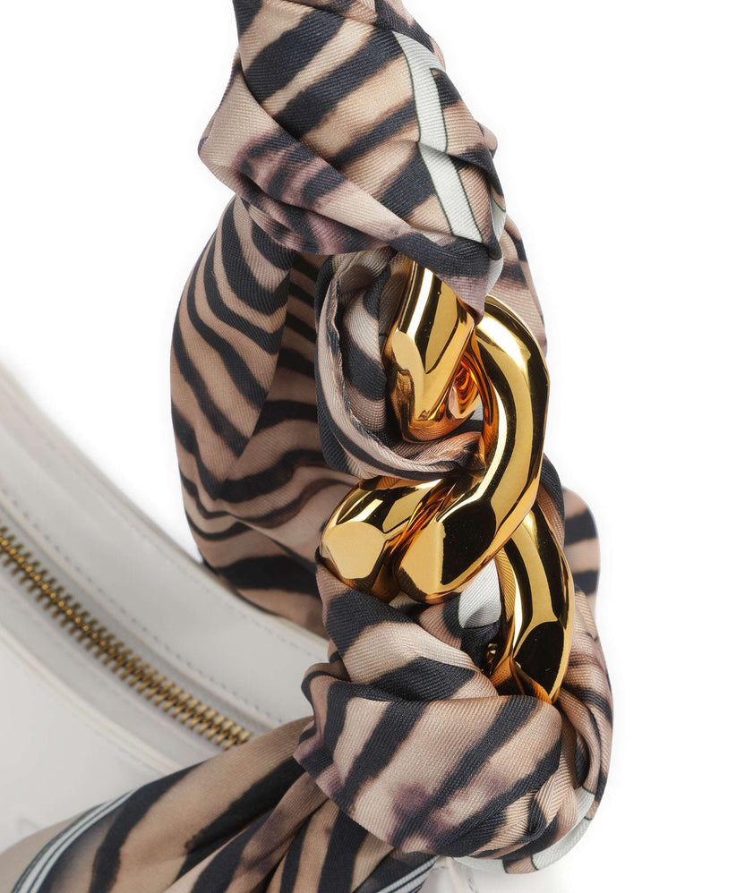 Just Cavalli Chain Foulard Shoulder bag white