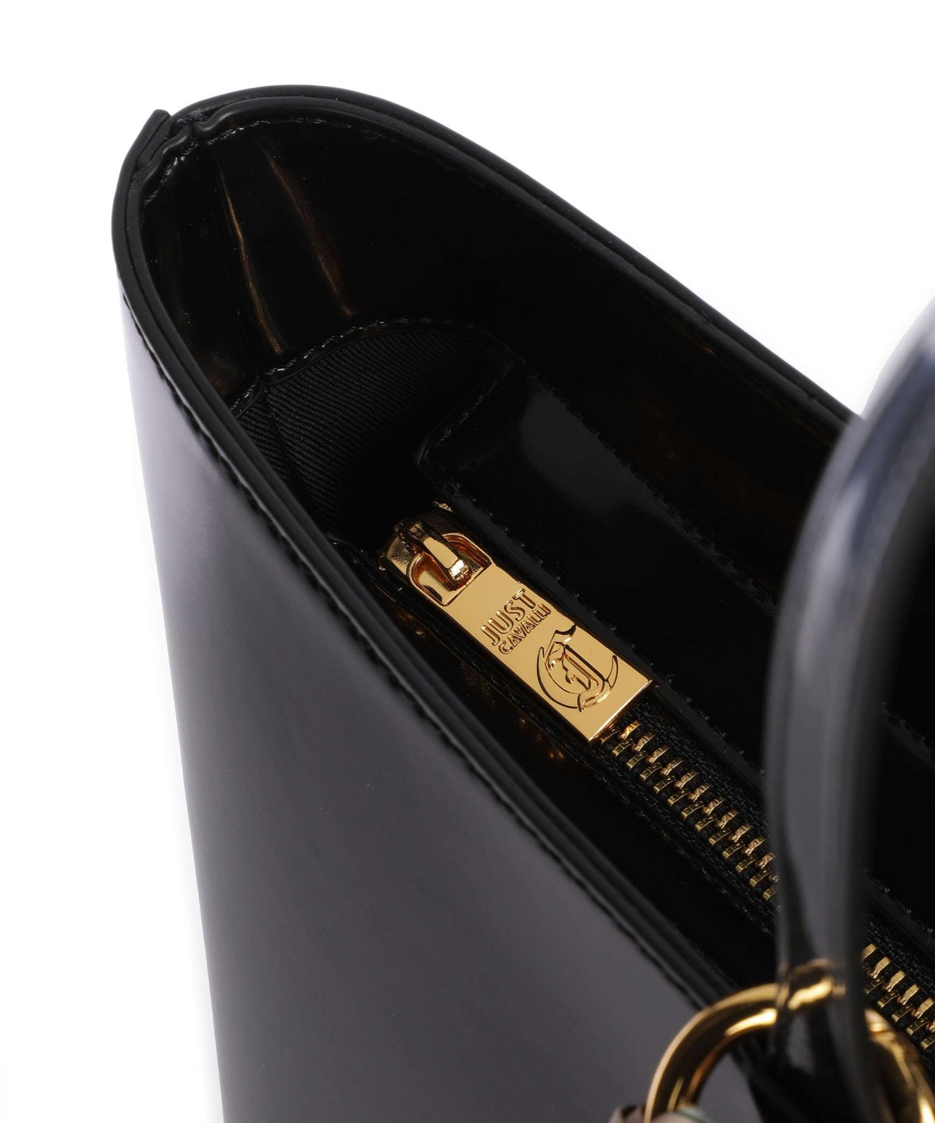 Just Cavalli Chain Foulard Tote bag black