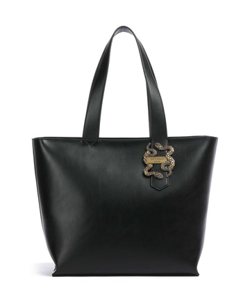Just Cavalli Iconic Snakes Borsa shopper black