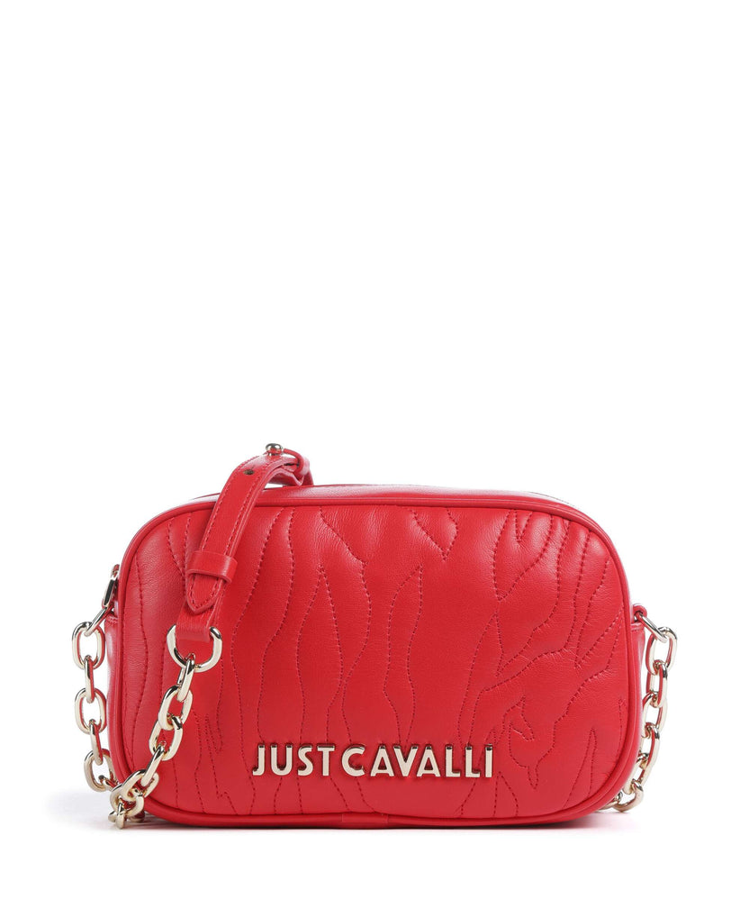 Just Cavalli Quilted Zebra Crossbody bag barbados cherry