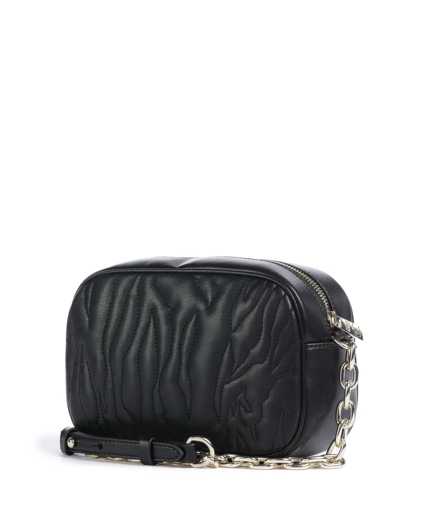Just Cavalli Quilted Zebra Crossbody bag black