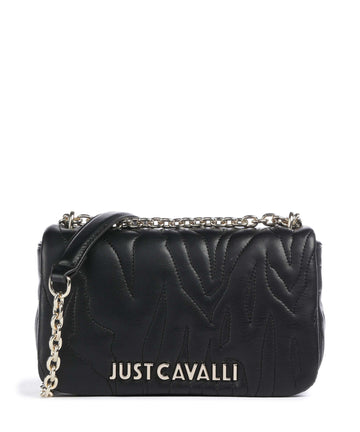 Just Cavalli Quilted Zebra Schultertasche black