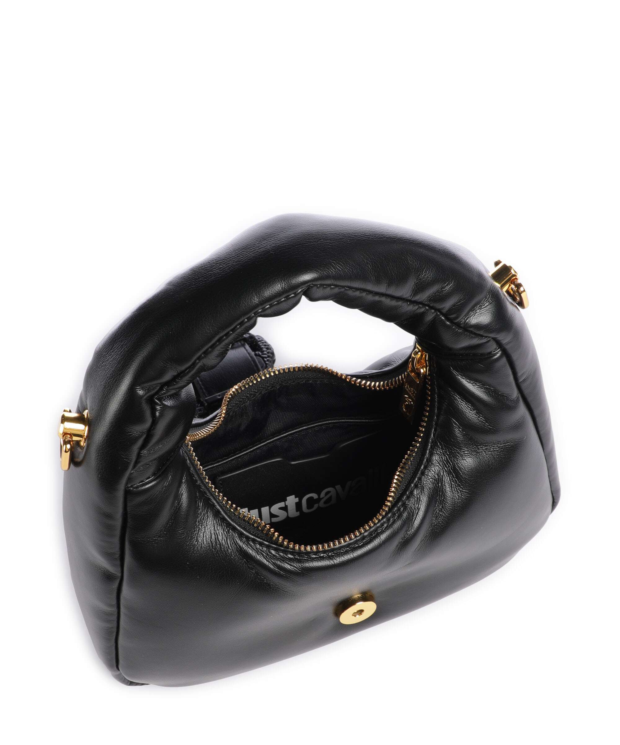 Just Cavalli Iconic Snakes Puffy Handbag black