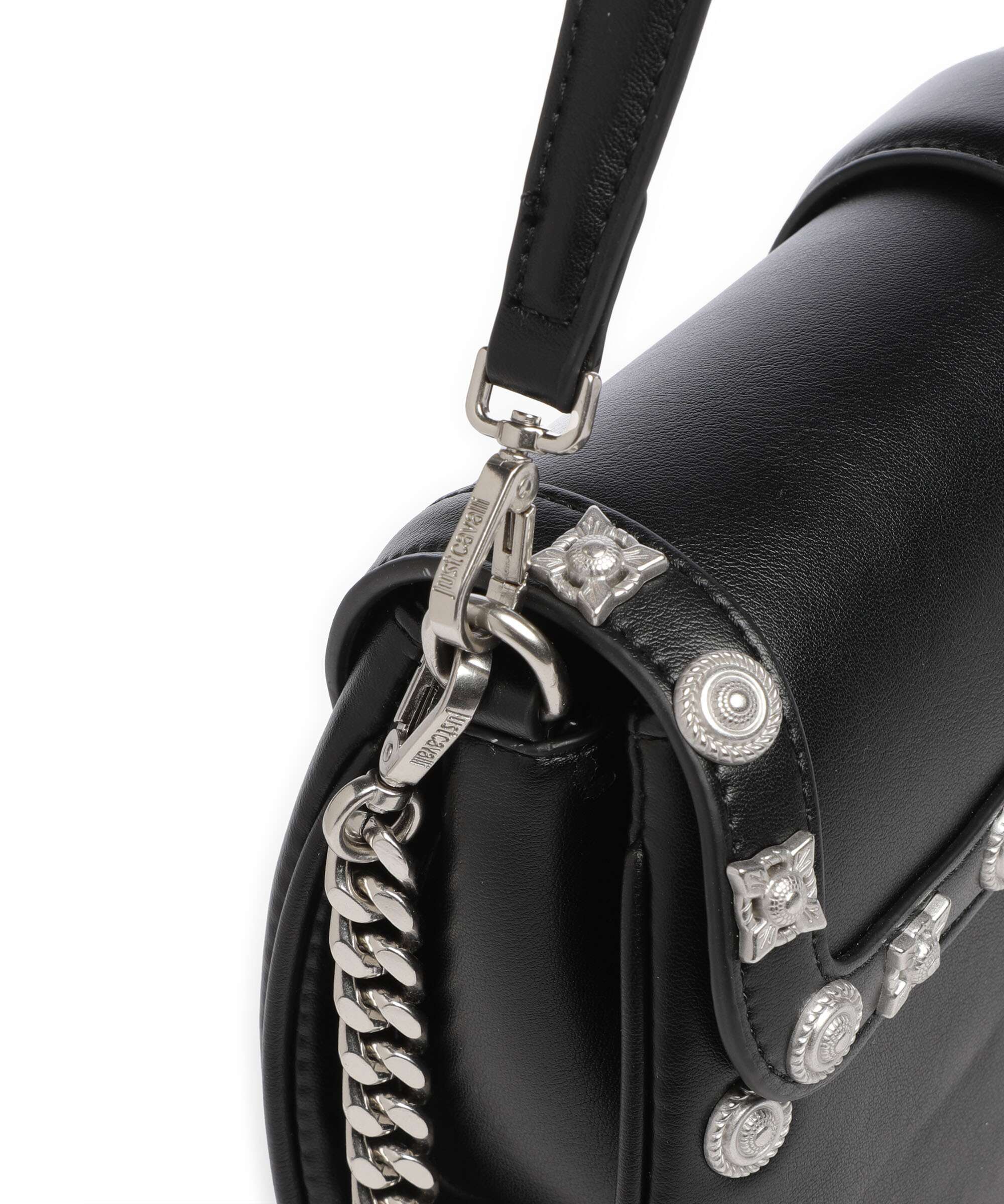 Just Cavalli Iconic Snakes Shoulder bag black