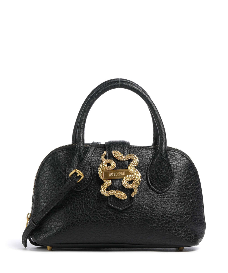 Just Cavalli Iconic Snakes Braided Handbag black