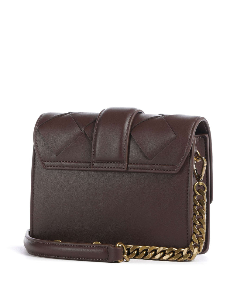 Just Cavalli Iconic Snakes Braided Crossbody bag black coffee