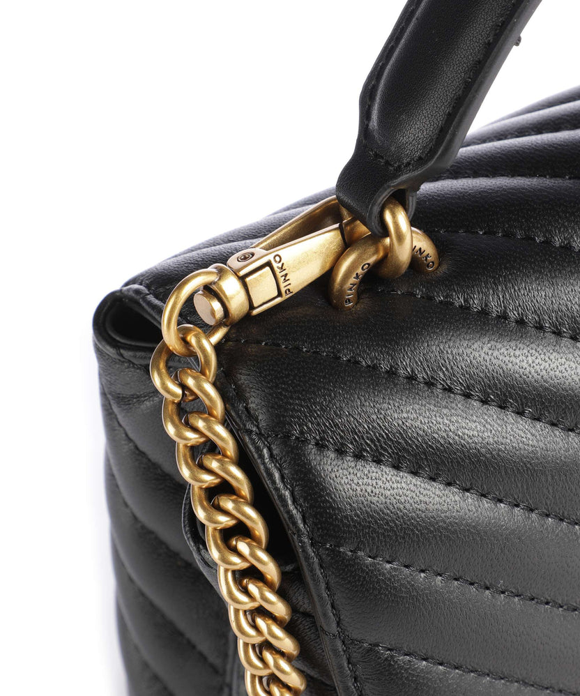 Pinko Love Lady Puff Mini Handbag nero/antique gold