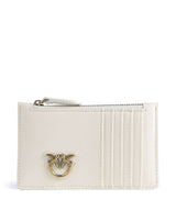 Pinko Airone Étui à cartes crédit bianco seta/antique gold