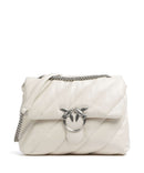 Pinko Love Puff Big Schultertasche bianco seta/old silver