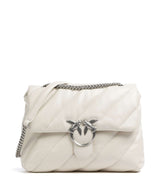 Pinko Love Puff Big Sac porté épaule bianco seta/old silver