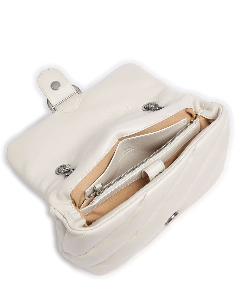 Pinko Love Puff Classic Shoulder bag bianco seta/old silver