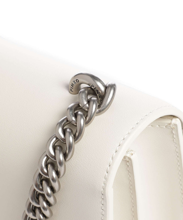 Pinko Love One Classic Crossbody bag bianco seta/old silver
