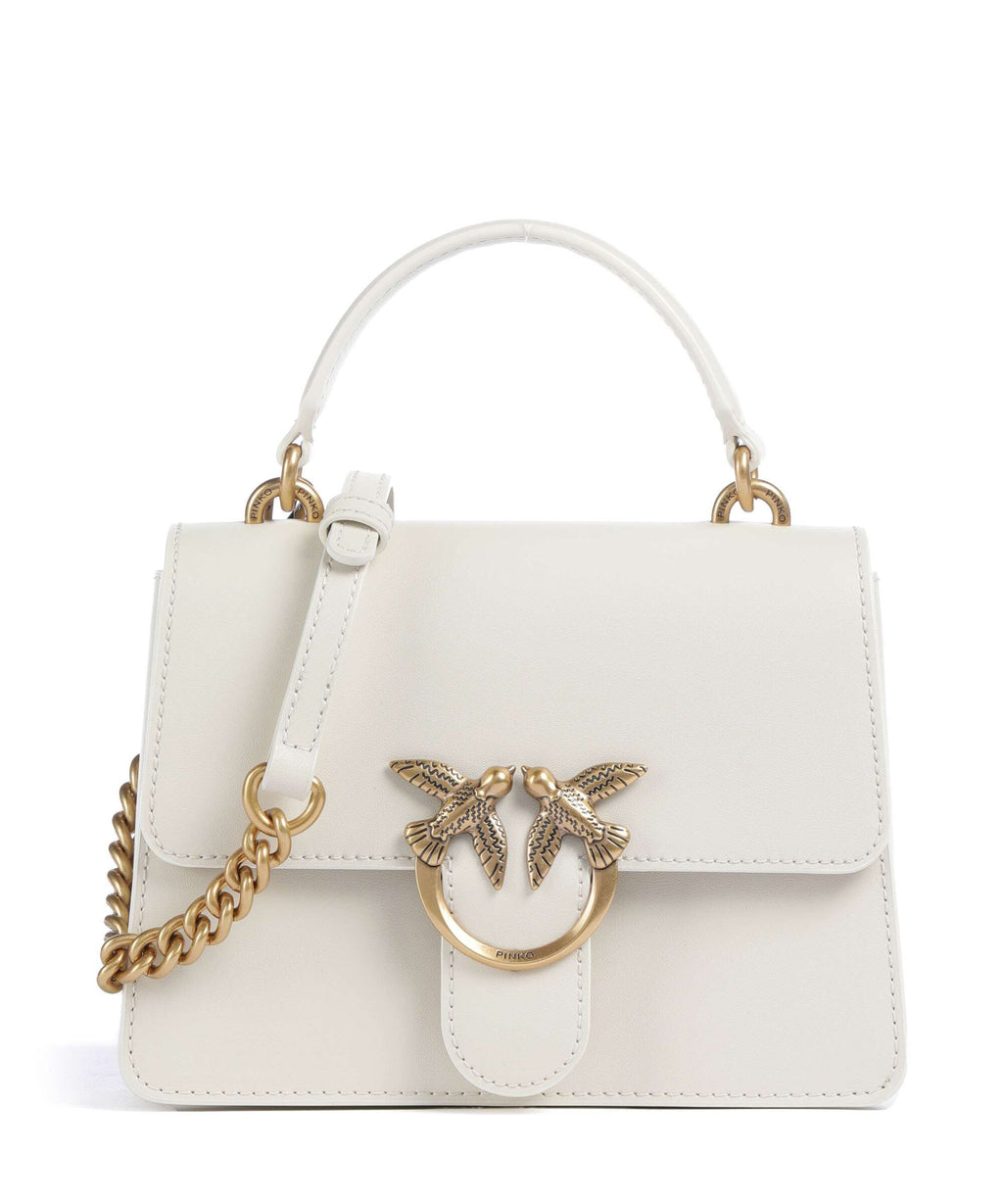 Pinko Love One Mini Handbag bianco seta/antique gold