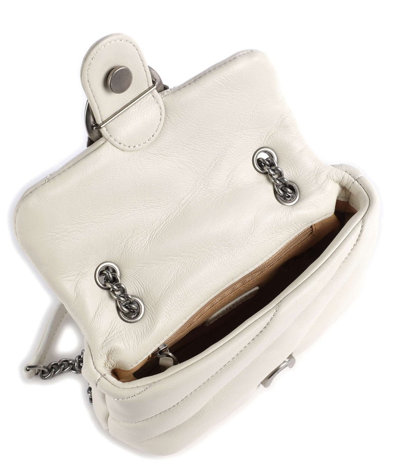 Pinko Love Puff Baby Shoulder bag bianco seta/old silver