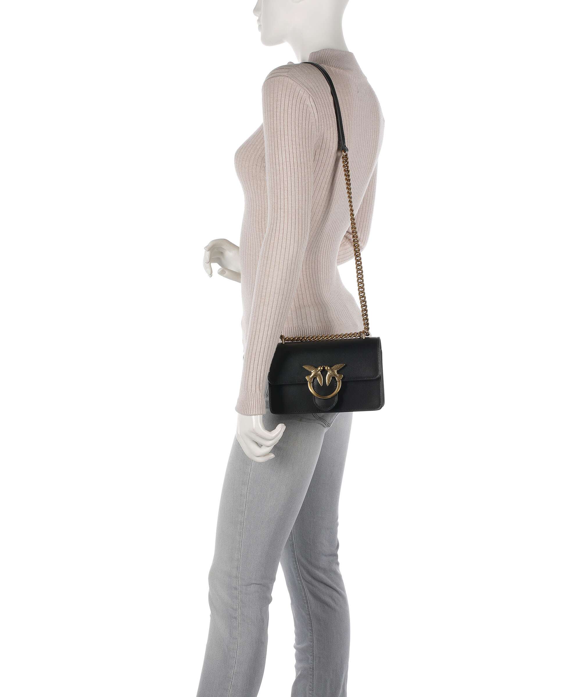 Pinko Love One Mini Shoulder bag nero/antique gold