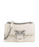Pinko Love One Mini Schultertasche bianco seta/old silver