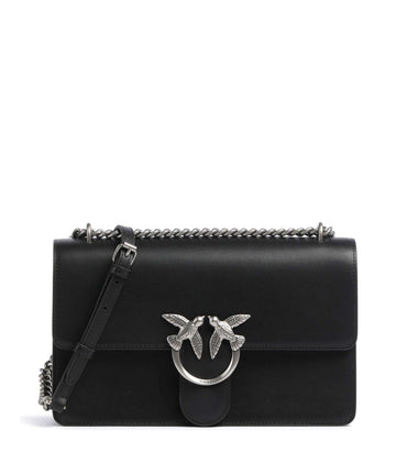 Pinko Love One Classic Sac porté épaule nero/old silver