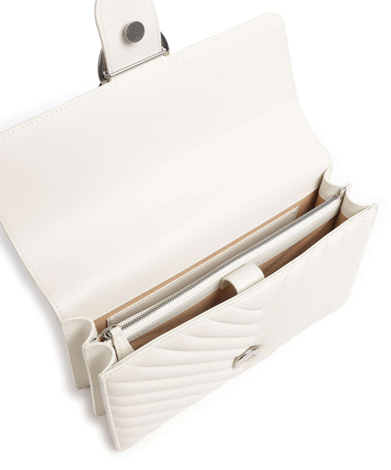 Pinko Love One Classic Shoulder bag bianco seta/old silver