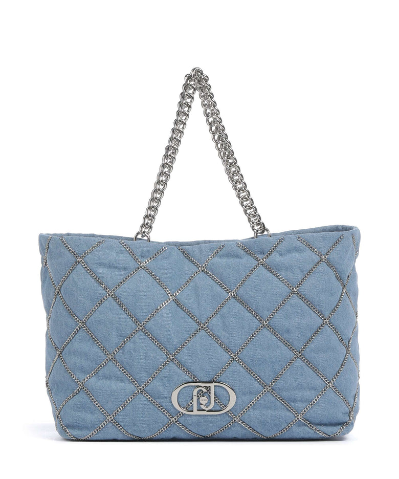 Liu Jo Lapuffy Tote bag light denim                   