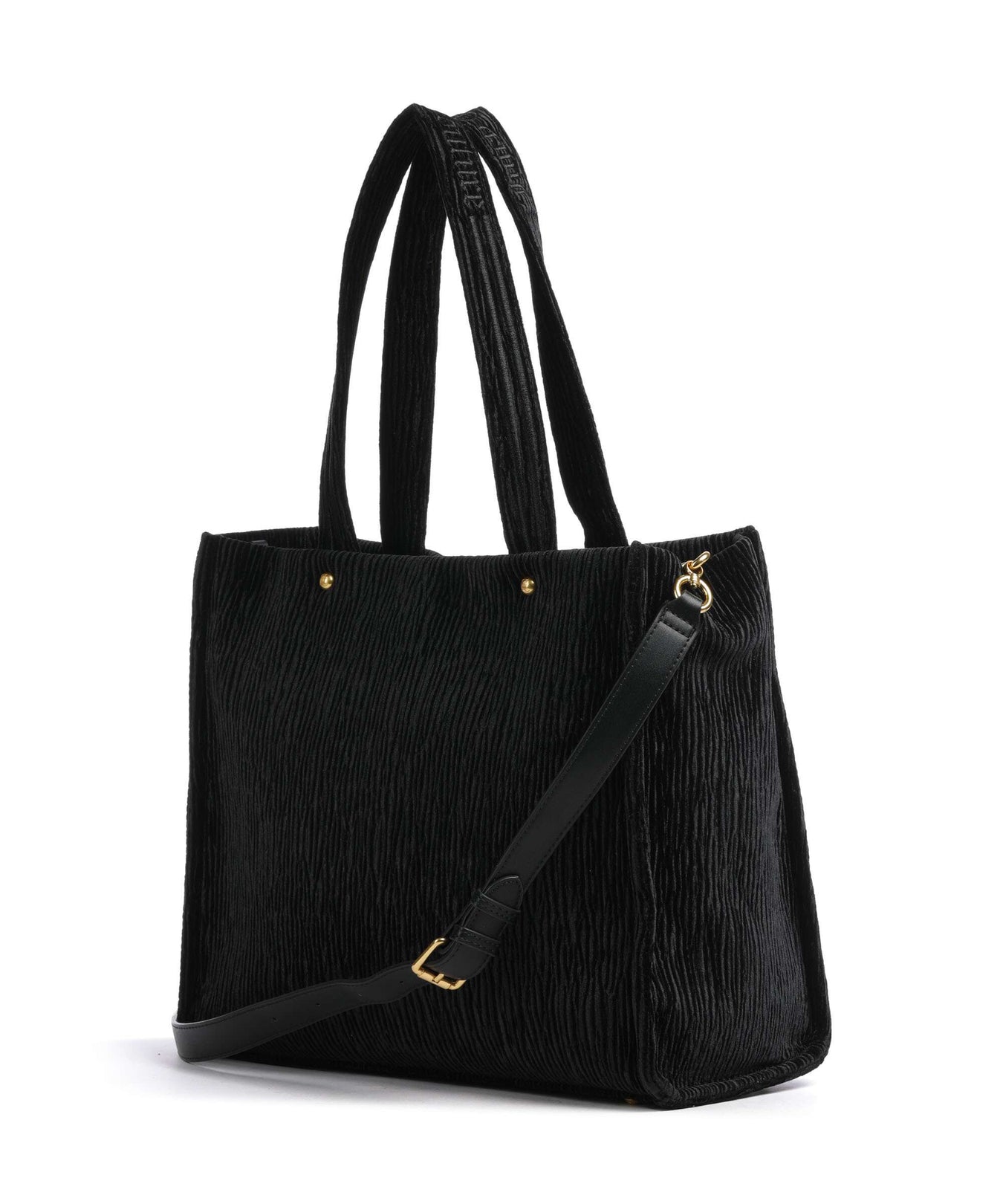 Juicy Couture Iris Crinkled Velvet L Tote bag black