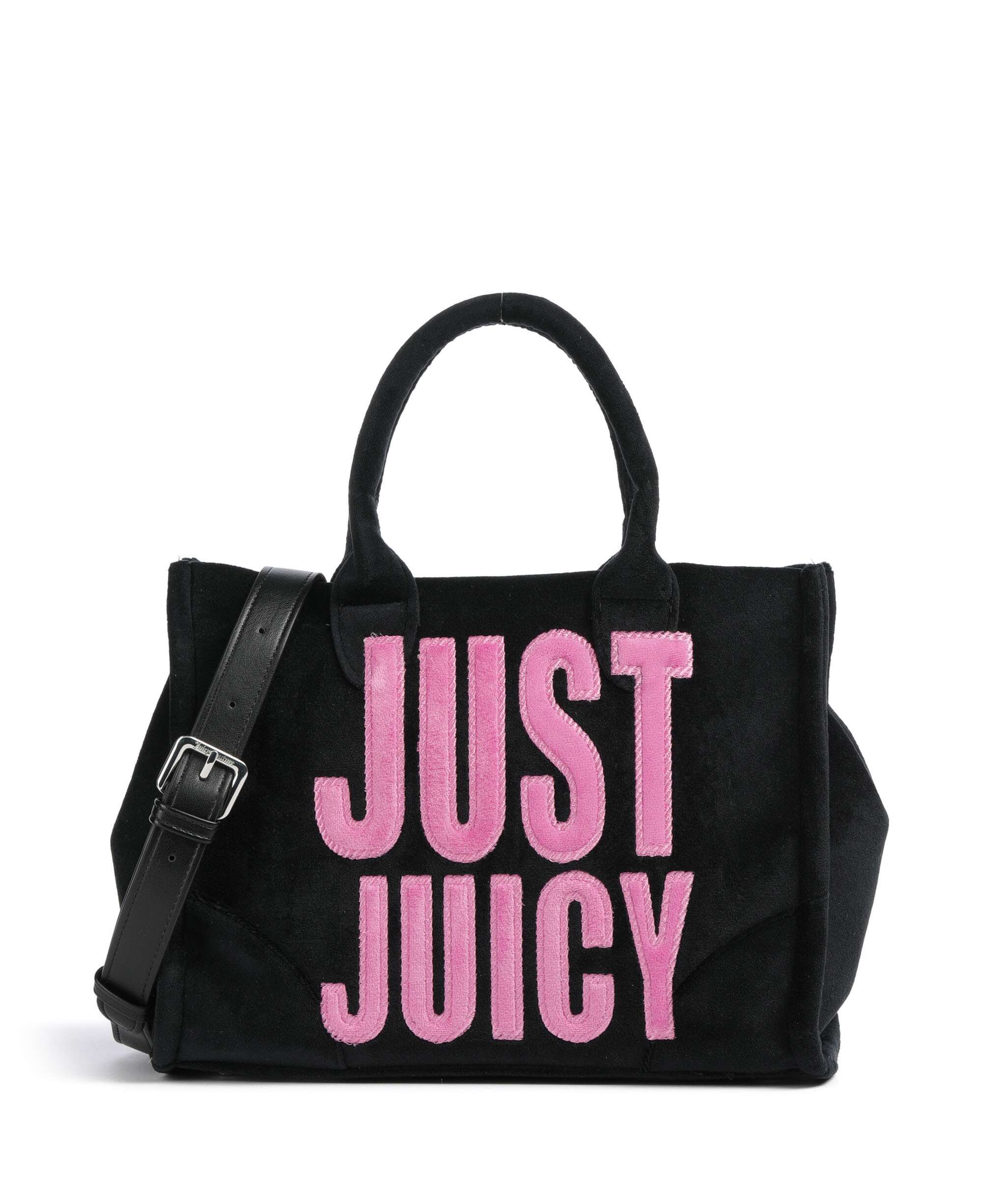 Juicy Couture Iris Patch Velvet M Handbag black