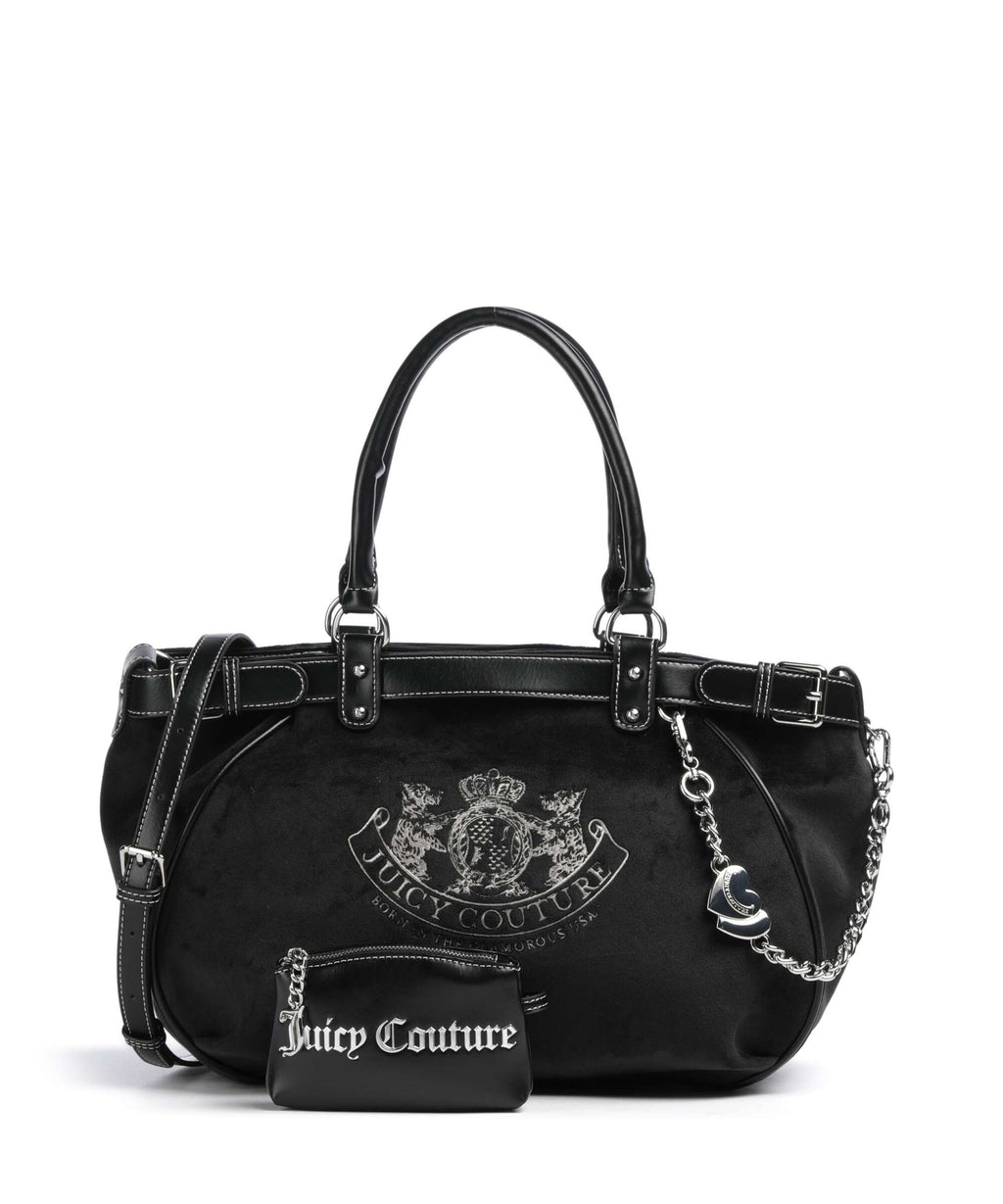 Juicy Couture Twig Narrative Velvet L Tote bag black