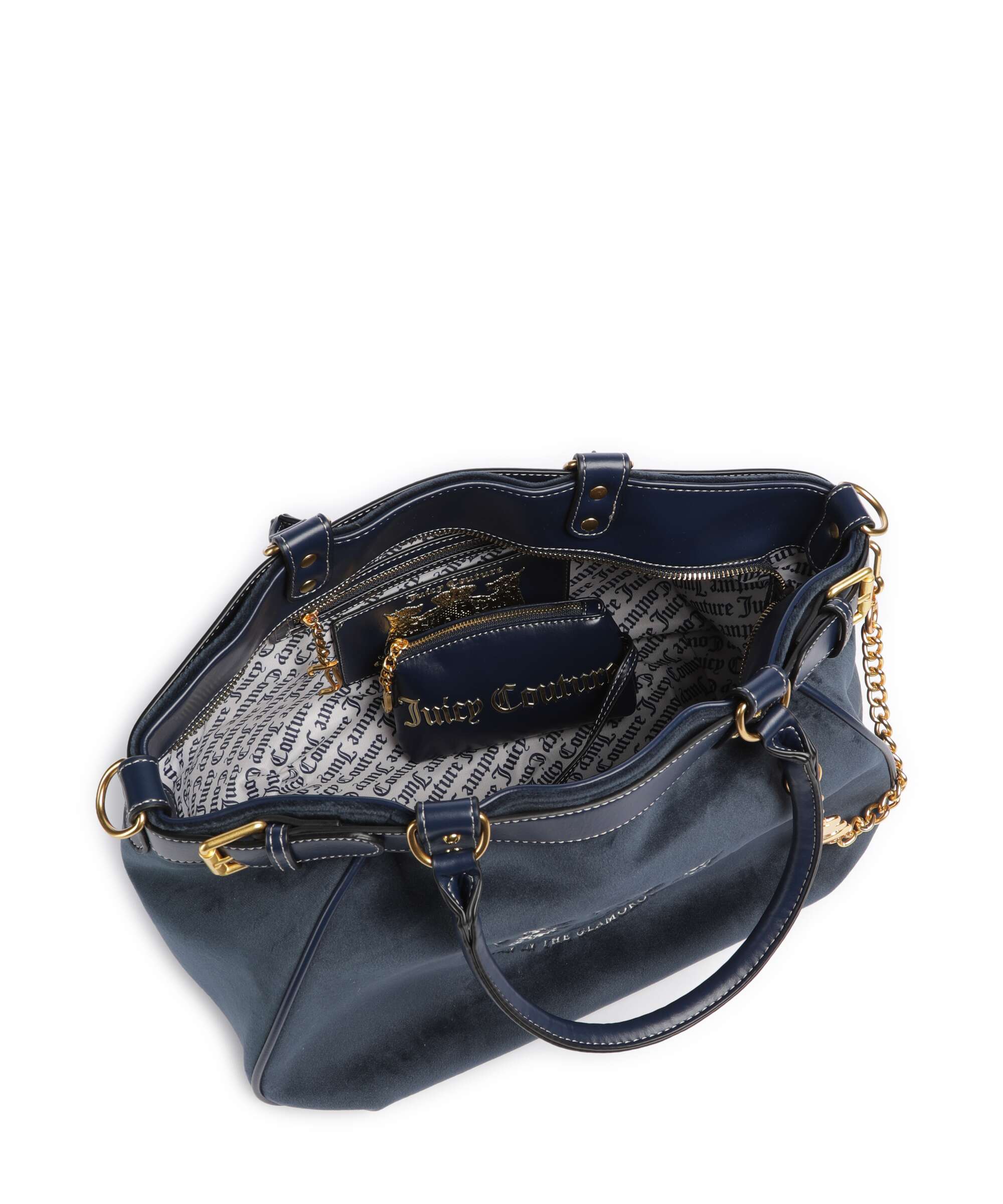Juicy Couture Twig Narrative Velvet L Tote bag blue depths