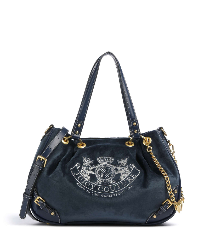 Juicy Couture Twig Narrative Velvet M Hobo bag blue depths