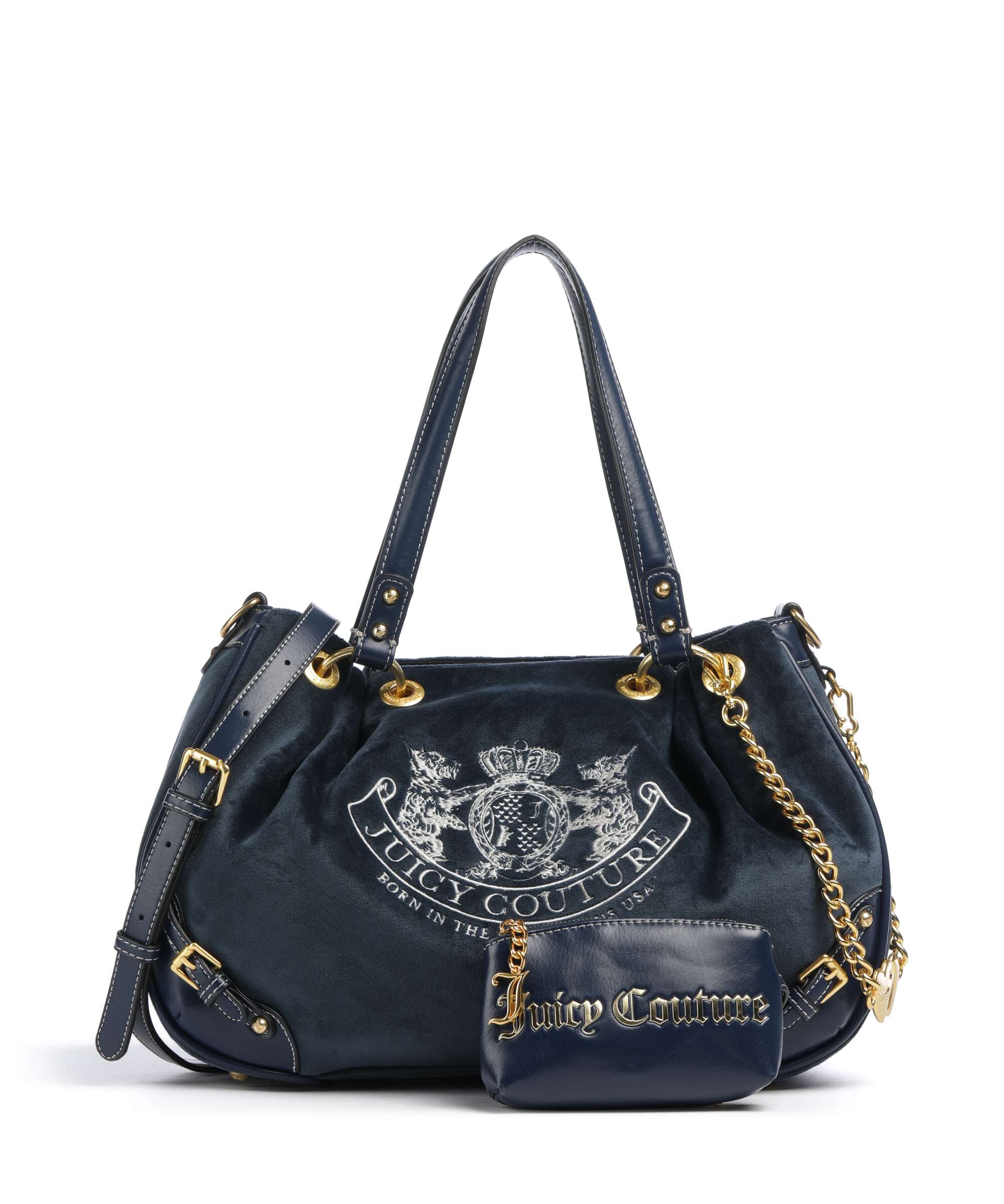 Juicy Couture Twig Narrative Velvet M Hobo bag blue depths