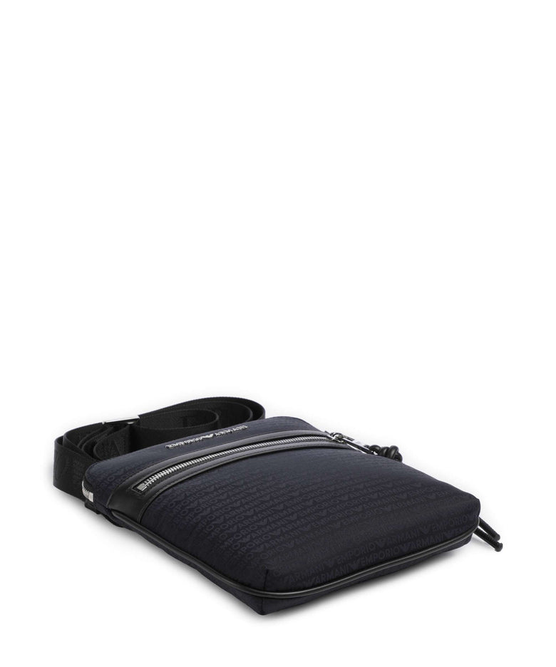 Emporio Armani Monogram Crossbody bag iconico blu navy