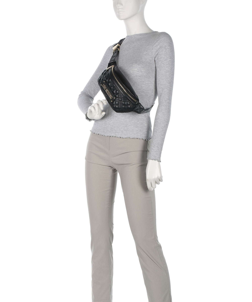 Love Moschino Quilted Belt bag nero