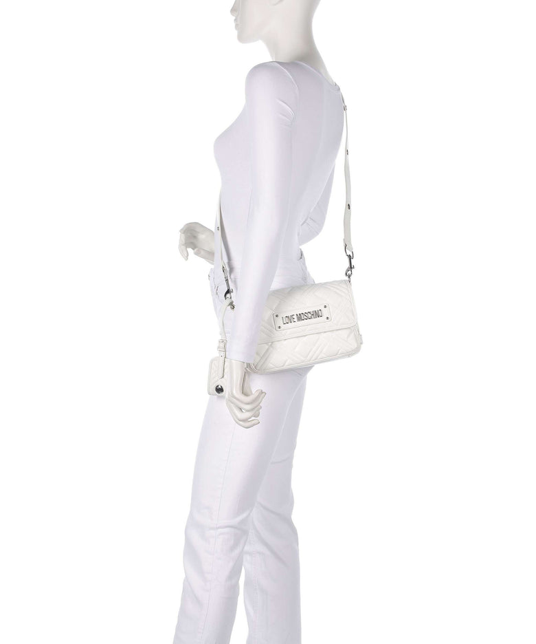 Love Moschino Quilted Crossbody bag bianco