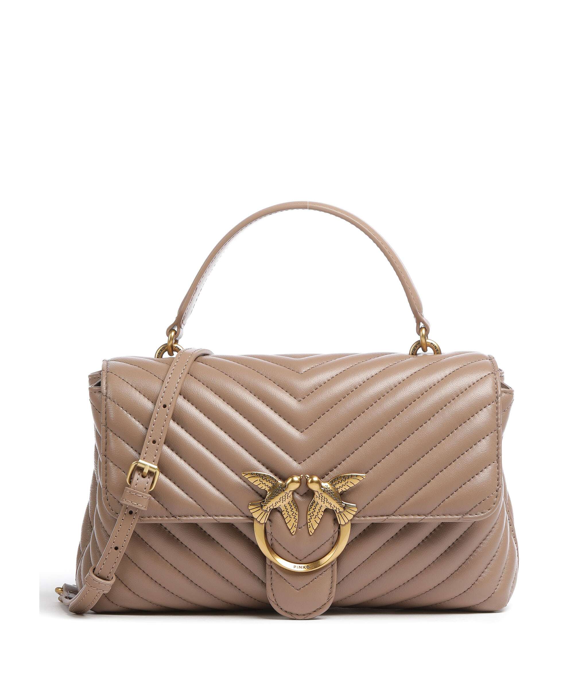 Pinko Love Lady Puff Classic Handbag biscotto zenzero/antique gold