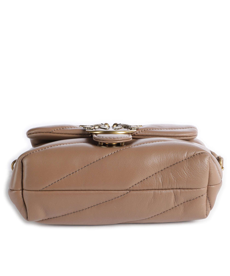 Pinko Love Puff Baby Shoulder bag biscotto zenzero/antique gold
