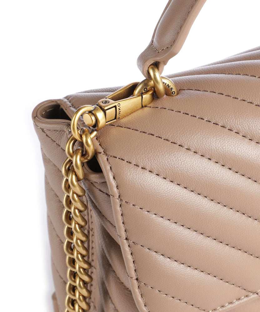 Pinko Love Lady Puff Mini Handbag biscotto zenzero/antique gold