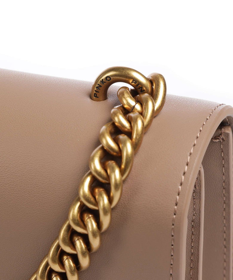 Pinko Love One Classic Crossbody bag biscotto zenzero/antique gold