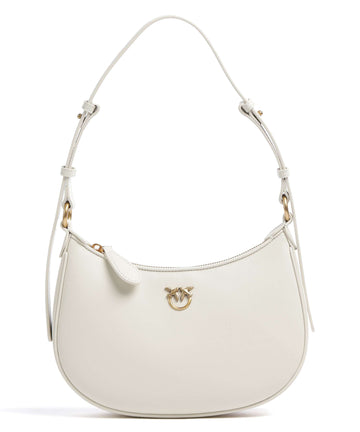Pinko Half Moon Mini Sac porté épaule bianco seta/antique gold