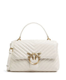 Pinko Love Lady Puff Classic Handtasche bianco seta/antique gold