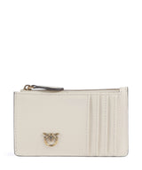 Pinko Airone Kreditkartenetui bianco seta/antique gold